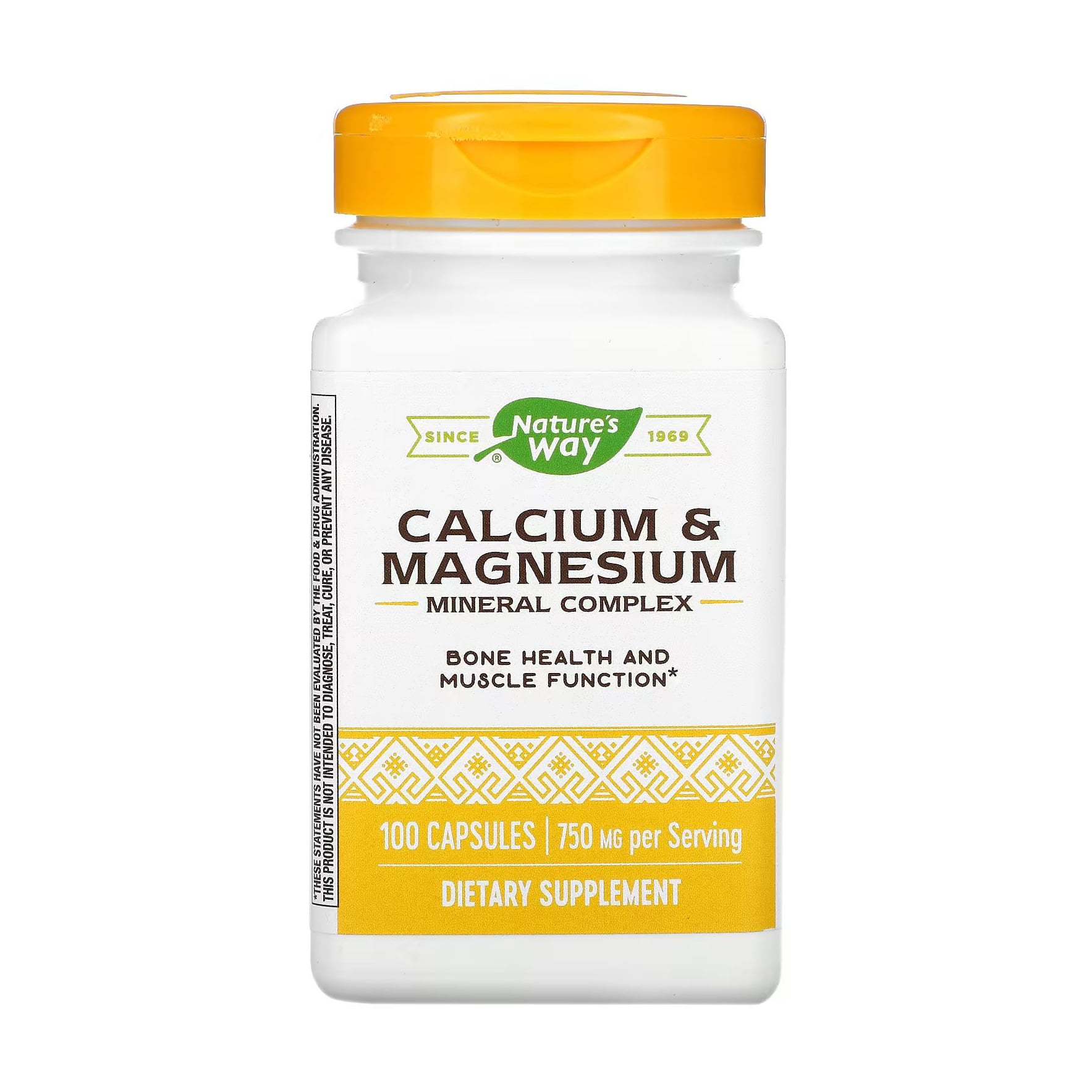 Кальцій та магній Nature's Way Calcium &amp; Magnesium 750 мг, 100 капсул