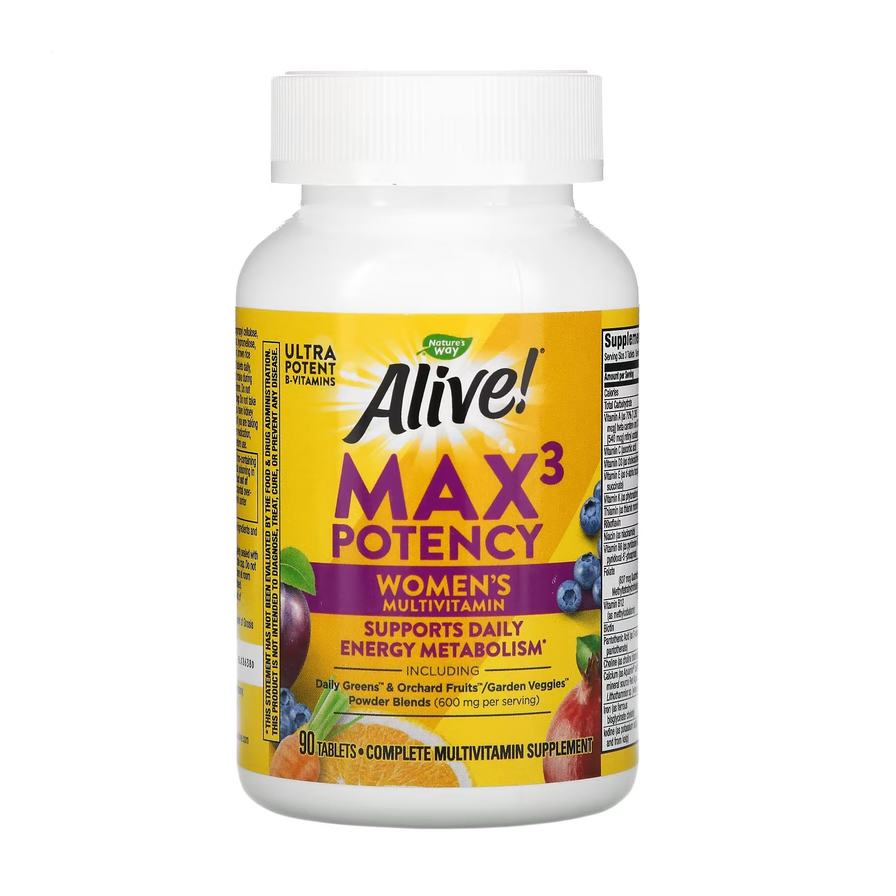 Жіночі мультивітаміни та мінерали Nature's Way Alive! Max3 Women's Multi Vitamin &amp; Mineral, 90 таблеток